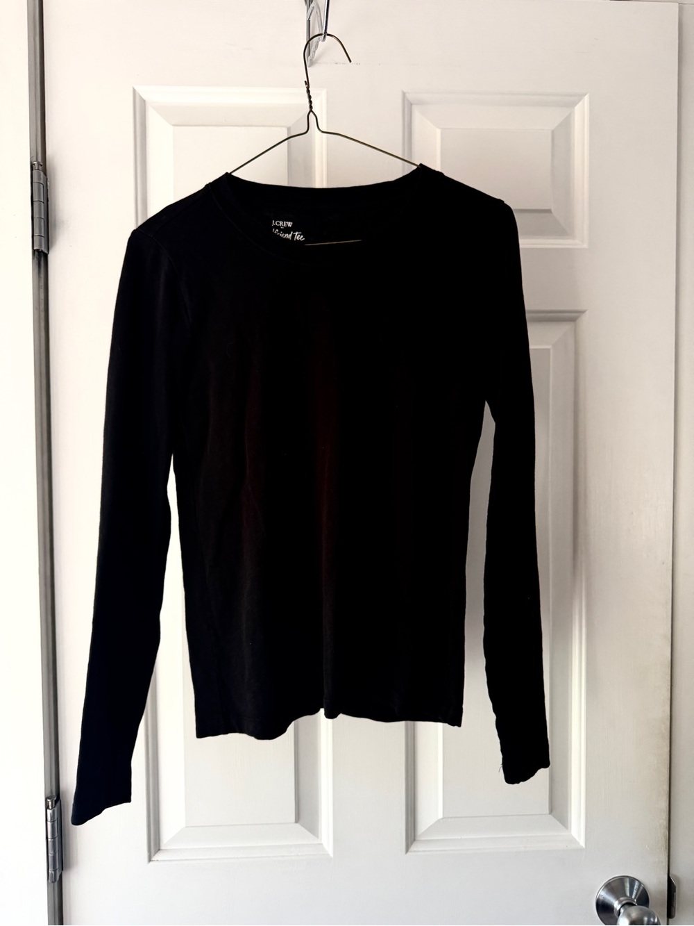 J. Crew Black “Girlfriend Tee” long sleeve Top
